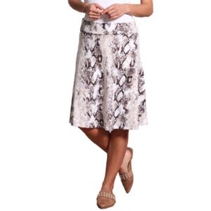 Snakeskin print midi skirt